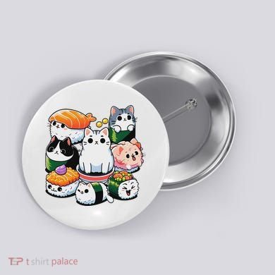 Sushi Anime Cat Sushi Lover Gift Button