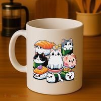 Sushi Anime Cat Sushi Lover Gift Coffee Mug thumb 4