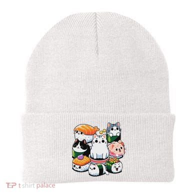 Sushi Anime Cat Sushi Lover Gift Beanie
