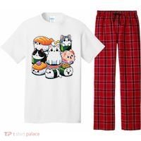 Sushi Anime Cat Sushi Lover Gift Pajama Set thumb 0