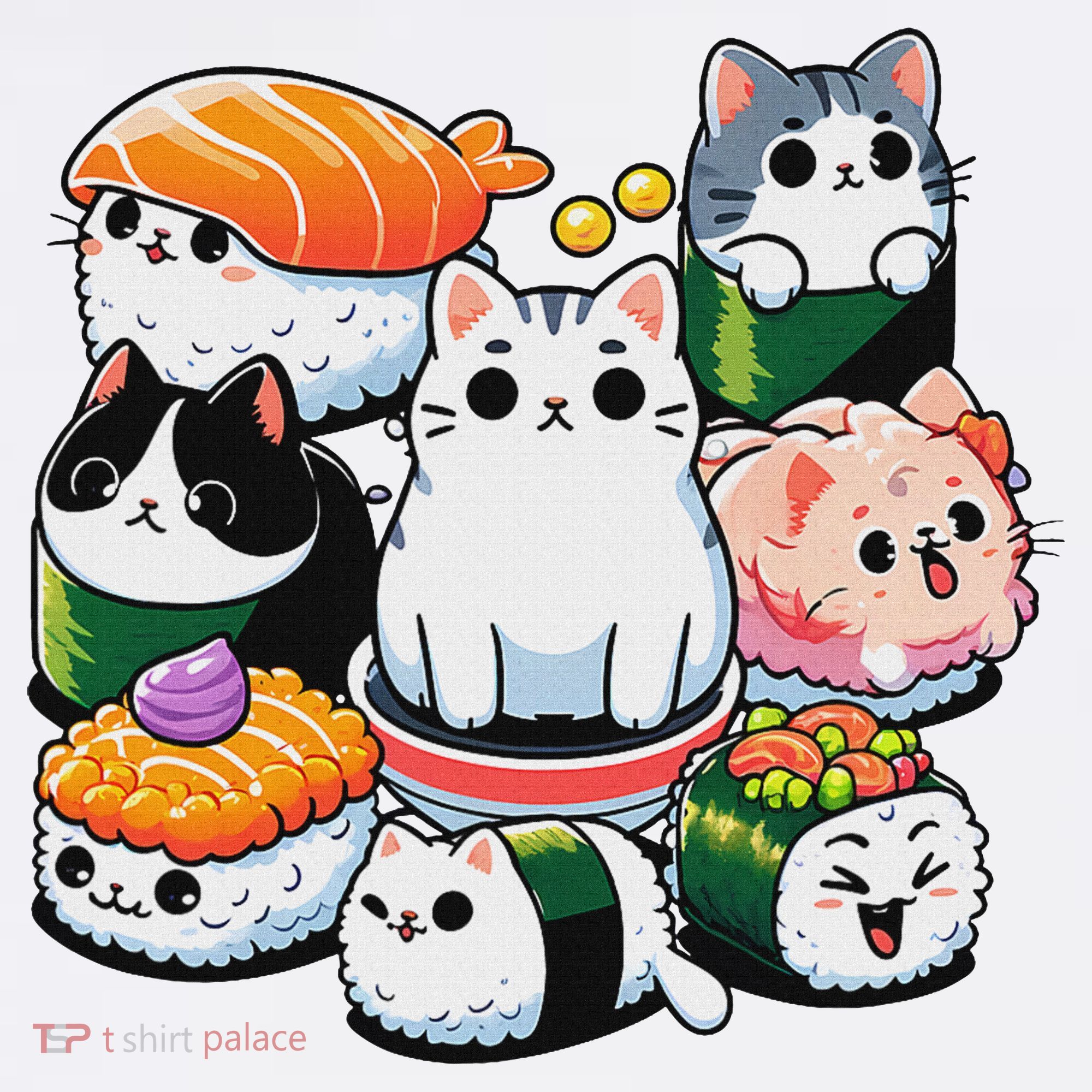 Sushi Anime Cat Sushi Lover Gift Mousepad