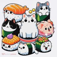 Sushi Anime Cat Sushi Lover Gift Baby Bodysuit thumb 2