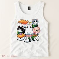 Sushi Anime Cat Sushi Lover Gift Tank Top thumb 2