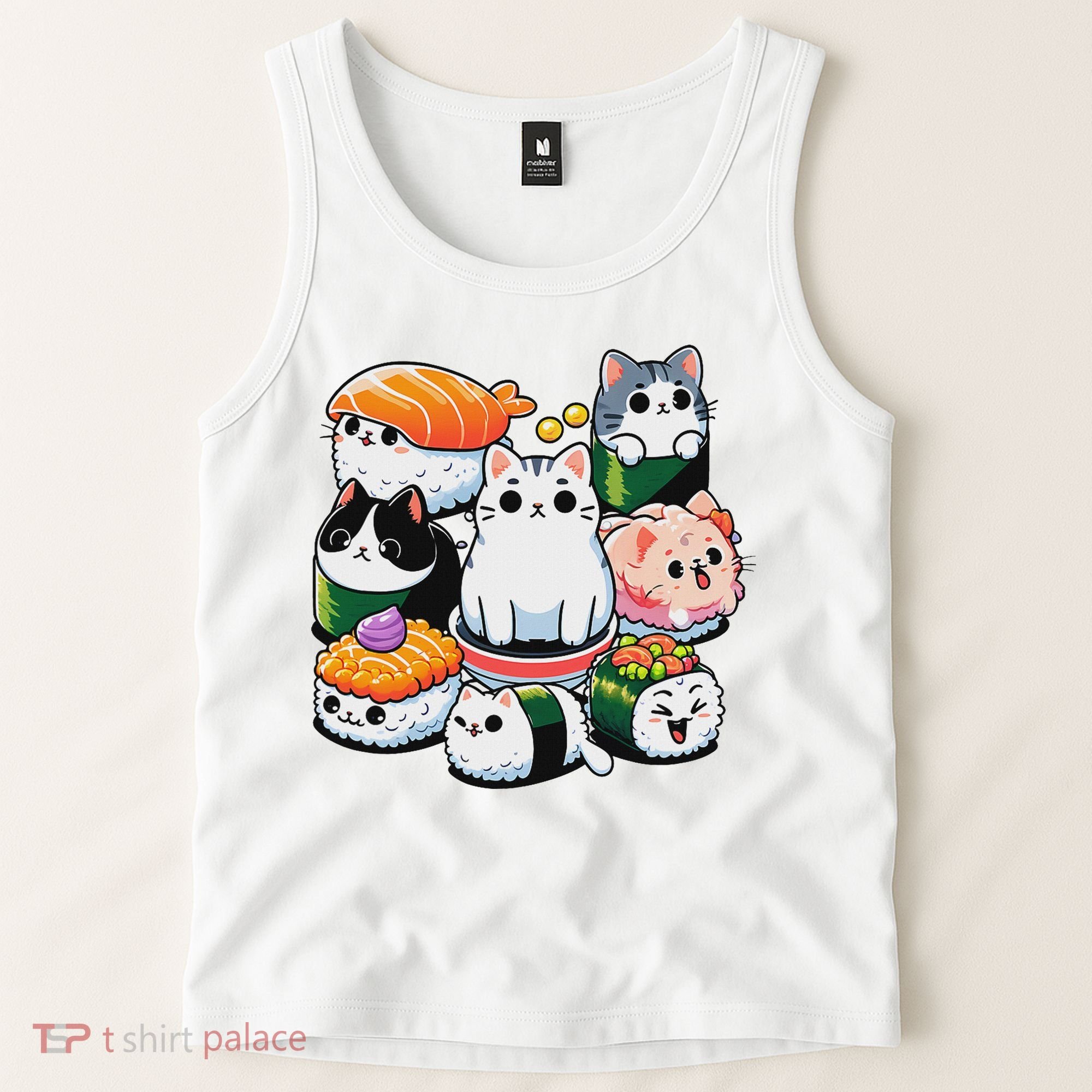 Sushi Anime Cat Sushi Lover Gift Tank Top
