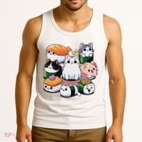 Sushi Anime Cat Sushi Lover Gift Tank Top thumb 3