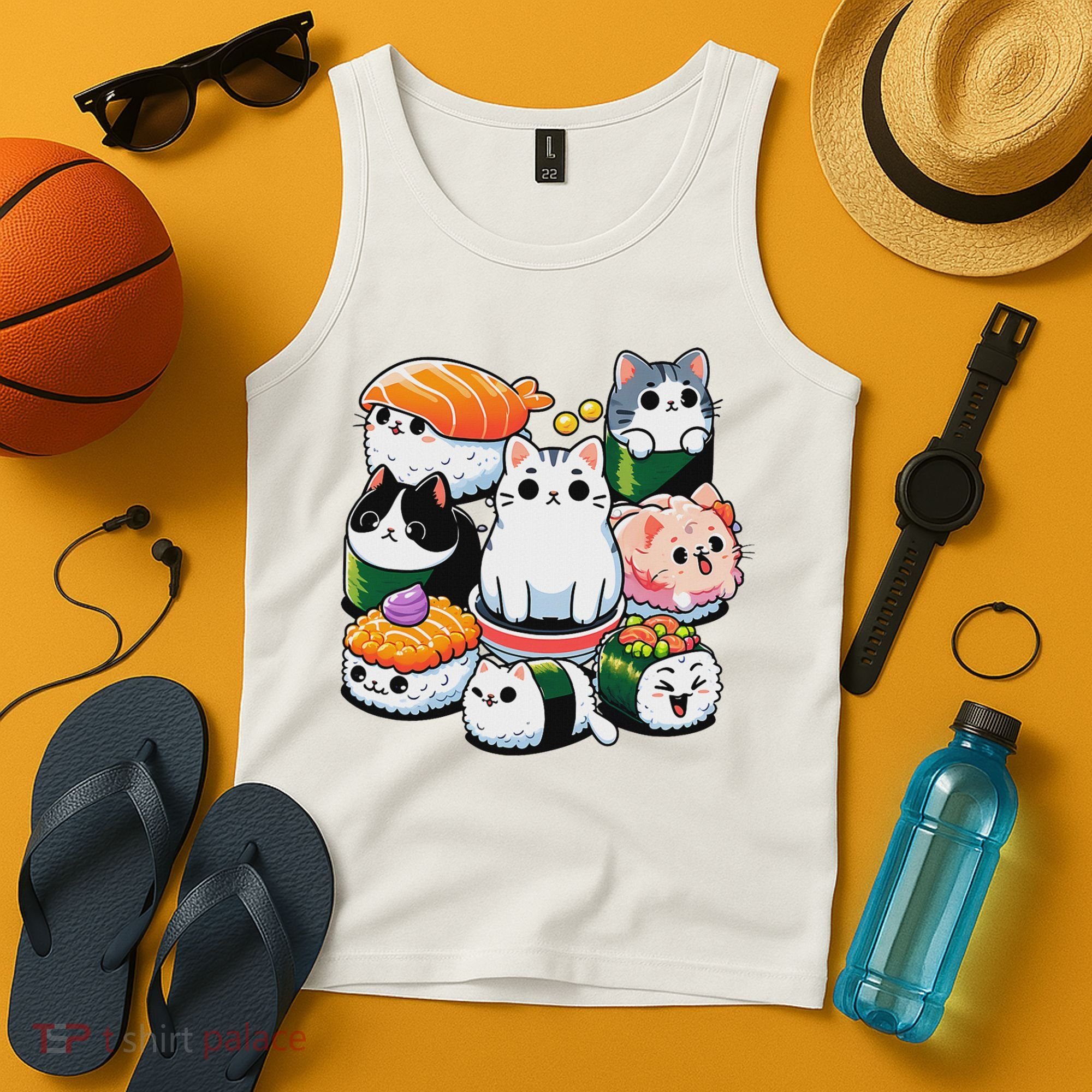 Sushi Anime Cat Sushi Lover Gift Tank Top