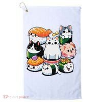 Sushi Anime Cat Sushi Lover Gift Golf Towel thumb 0