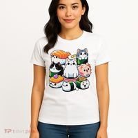 Sushi Anime Cat Sushi Lover Gift Women's T-Shirt thumb 4