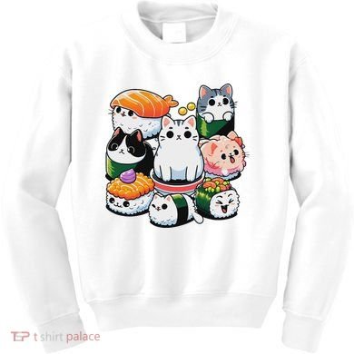 Sushi Anime Cat Sushi Lover Gift Kids Sweatshirt