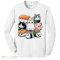 Sushi Anime Cat Sushi Lover Gift Kids Long Sleeve Shirt thumb 0