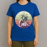 Sunshine And Coffee Funny Retro Vintage Sunset Palm Trees Gift T-Shirt thumb 4