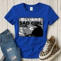Sad Girl Club Anime Women's T-Shirt thumb 3