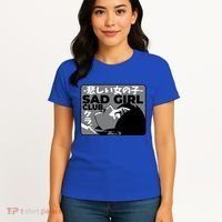 Sad Girl Club Anime Women's T-Shirt thumb 4