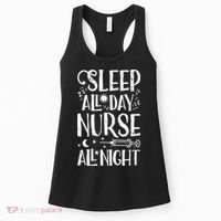 Sleep All Day Nurse All Night Women Nursing Nurses Women's Tank Top thumb 0