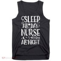 Sleep All Day Nurse All Night Women Nursing Nurses Tank Top thumb 0