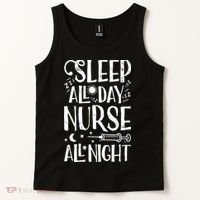 Sleep All Day Nurse All Night Women Nursing Nurses Tank Top thumb 2