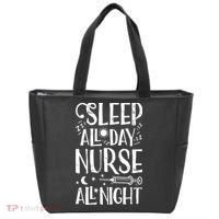 Sleep All Day Nurse All Night Women Nursing Nurses Tote Bag thumb 0