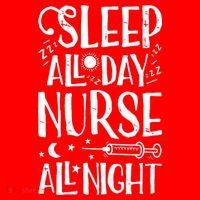 Sleep All Day Nurse All Night Women Nursing Nurses Santa Hat thumb 1