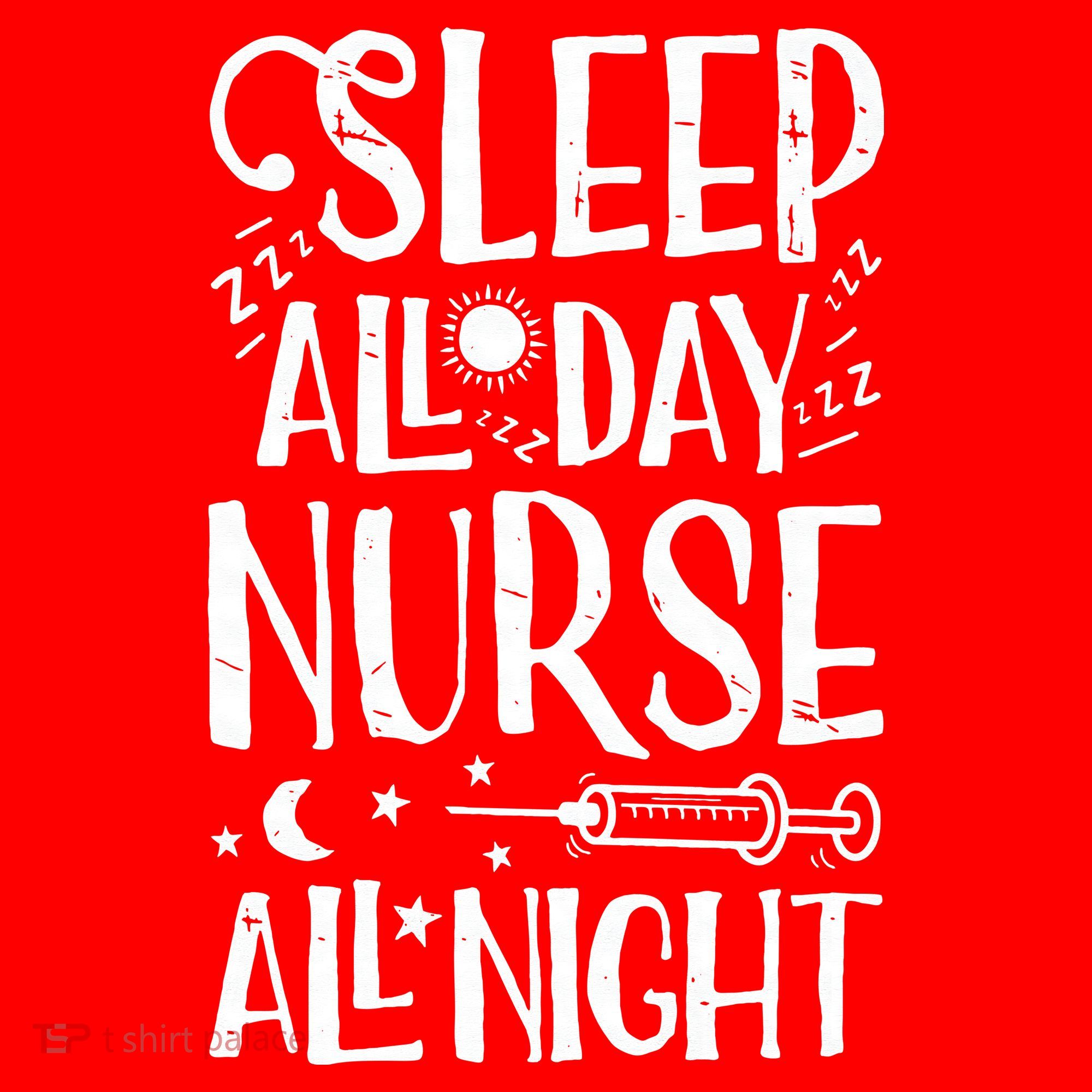 Sleep All Day Nurse All Night Women Nursing Nurses Santa Hat