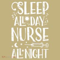 Sleep All Day Nurse All Night Women Nursing Nurses Long Sleeve Shirt thumb 2