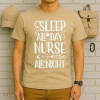Sleep All Day Nurse All Night Women Nursing Nurses T-Shirt thumb 6
