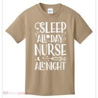 Sleep All Day Nurse All Night Women Nursing Nurses Kids T-Shirt thumb 0