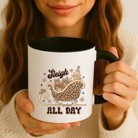 Sleigh All Day Leopard Christmas Tree Snowflake Holiday Xmas Cool Gift Coffee Mug thumb 3