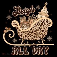 Sleigh All Day Leopard Christmas Tree Snowflake Holiday Xmas Cool Gift Coffee Mug thumb 5