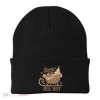 Sleigh All Day Leopard Christmas Tree Snowflake Holiday Xmas Cool Gift Beanie thumb 0