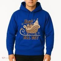 Sleigh All Day Leopard Christmas Tree Snowflake Holiday Xmas Cool Gift Hoodie thumb 2