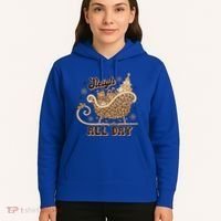 Sleigh All Day Leopard Christmas Tree Snowflake Holiday Xmas Cool Gift Hoodie thumb 5