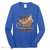 Sleigh All Day Leopard Christmas Tree Snowflake Holiday Xmas Cool Gift Long Sleeve Shirt thumb 0