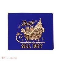 Sleigh All Day Leopard Christmas Tree Snowflake Holiday Xmas Cool Gift Mousepad thumb 0