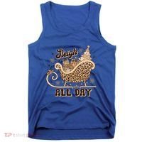 Sleigh All Day Leopard Christmas Tree Snowflake Holiday Xmas Cool Gift Tank Top thumb 0