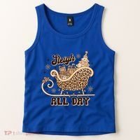 Sleigh All Day Leopard Christmas Tree Snowflake Holiday Xmas Cool Gift Tank Top thumb 2