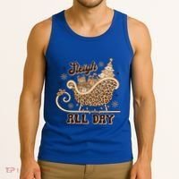 Sleigh All Day Leopard Christmas Tree Snowflake Holiday Xmas Cool Gift Tank Top thumb 3