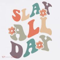 Slay All Day Women Motivational Inspirational Feminist Cute Hoodie thumb 2