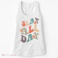 Slay All Day Women Motivational Inspirational Feminist Cute Women's Tank Top thumb 0