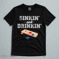 Sinkin' And Drinkin' Cornhole Playing Funny T-Shirt thumb 5