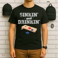Sinkin' And Drinkin' Cornhole Playing Funny T-Shirt thumb 6