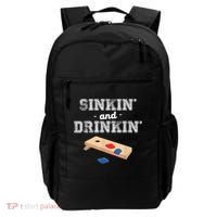 Sinkin' And Drinkin' Cornhole Playing Funny Backpack thumb 0