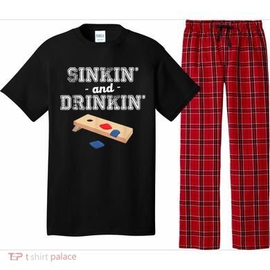 Sinkin' And Drinkin' Cornhole Playing Funny Pajama Set