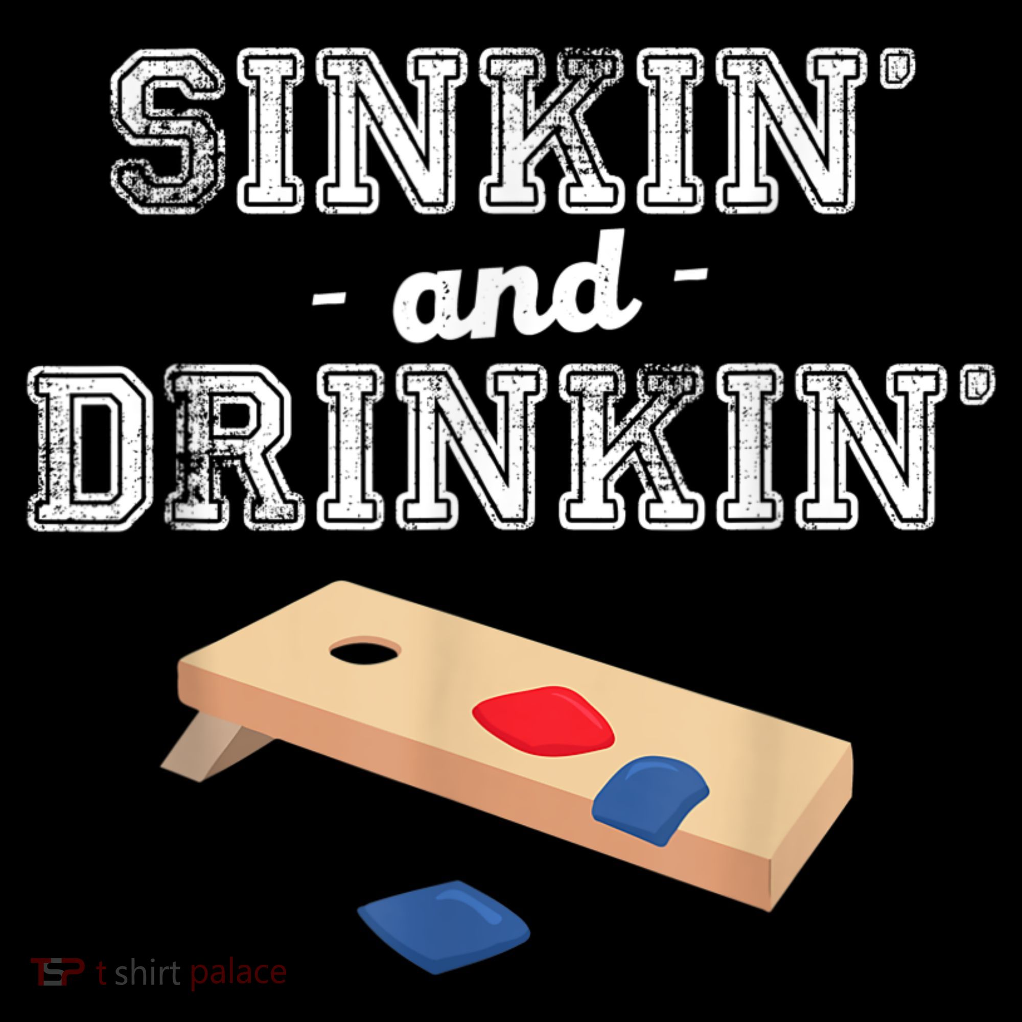Sinkin' And Drinkin' Cornhole Playing Funny Kids Sweatshirt