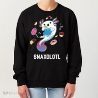 Snaxolotl Axolotl Donuts Cupcakes Candy Junk Food Women's Sweatshirt thumb 0