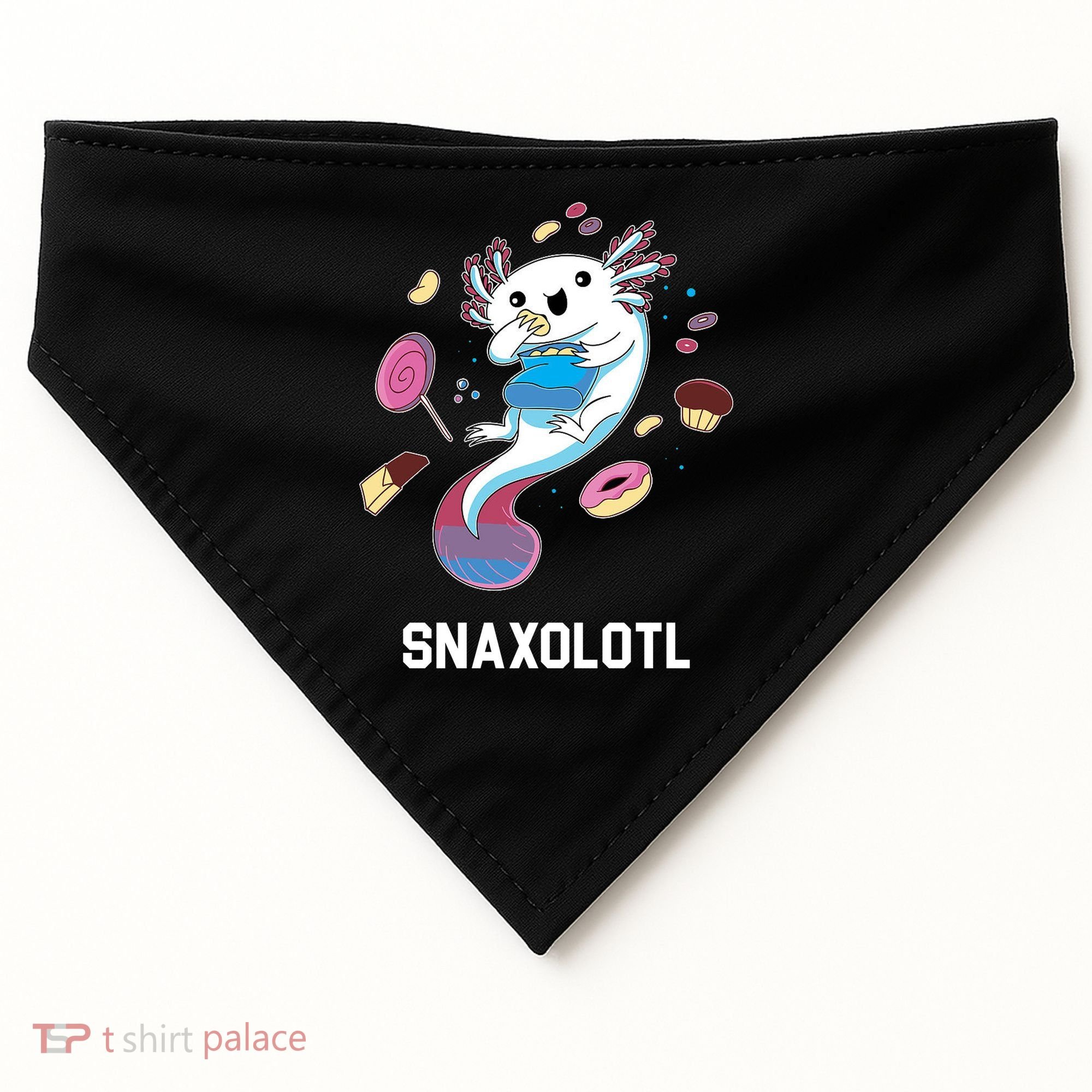 Snaxolotl Axolotl Donuts Cupcakes Candy Junk Food USA-Made Doggie Bandana