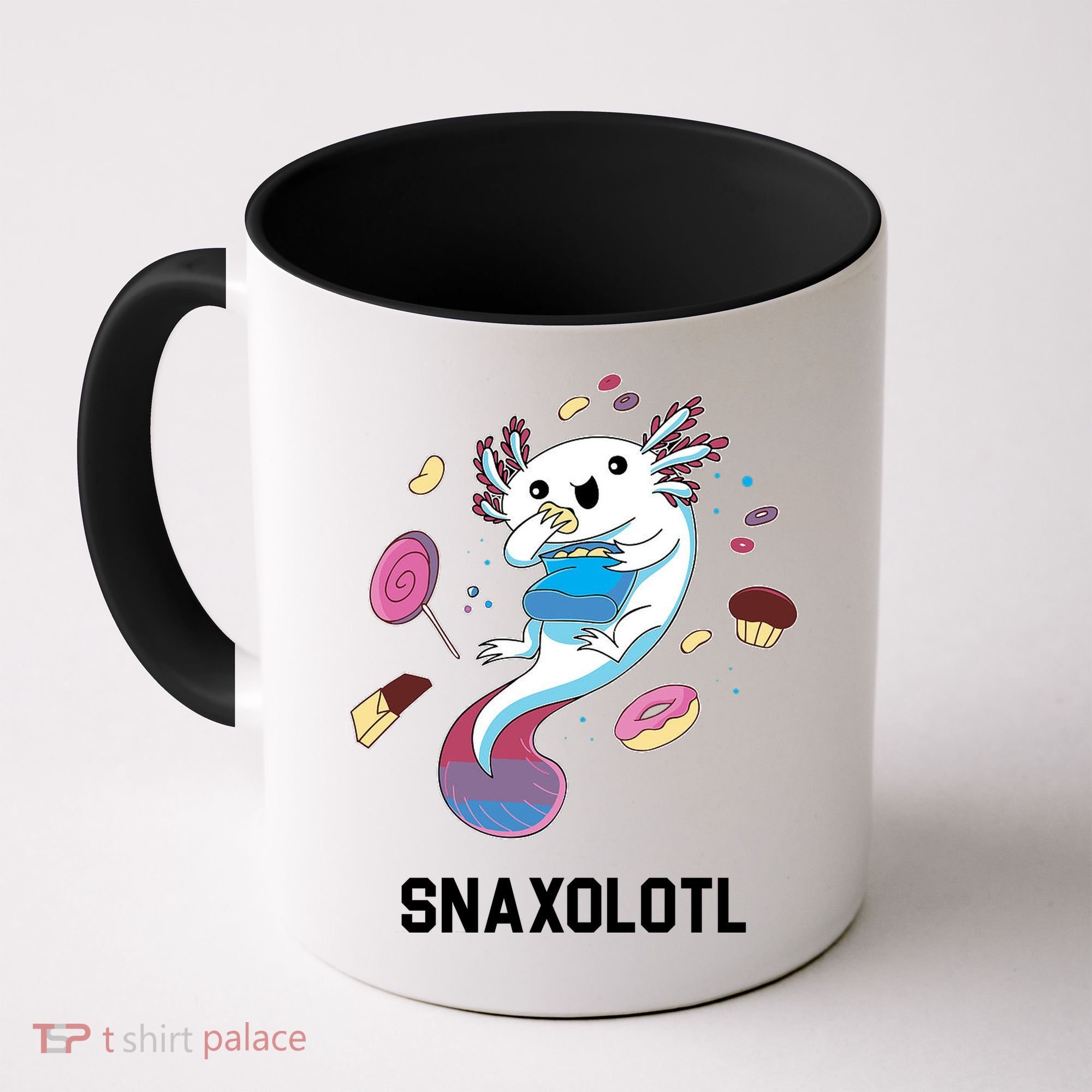 Snaxolotl Axolotl Donuts Cupcakes Candy Junk Food Coffee Mug