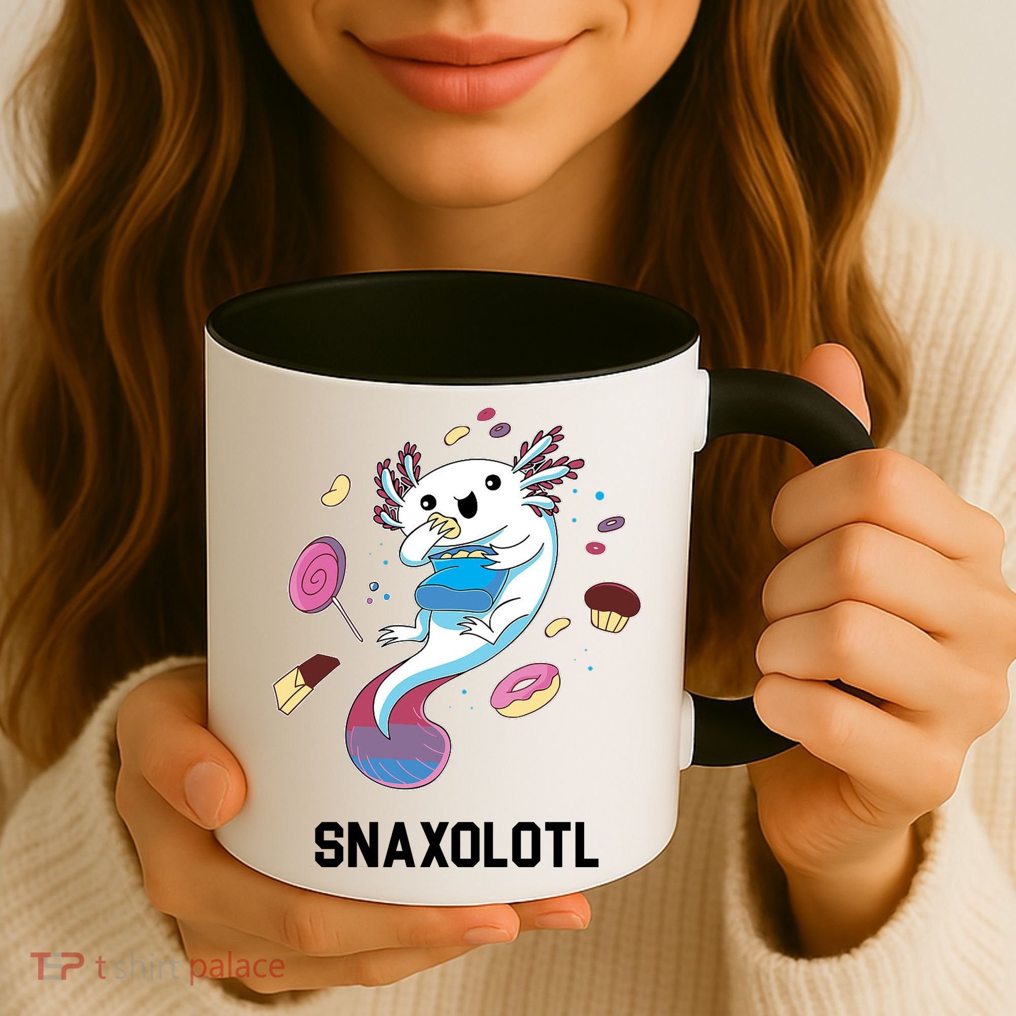 Snaxolotl Axolotl Donuts Cupcakes Candy Junk Food Coffee Mug