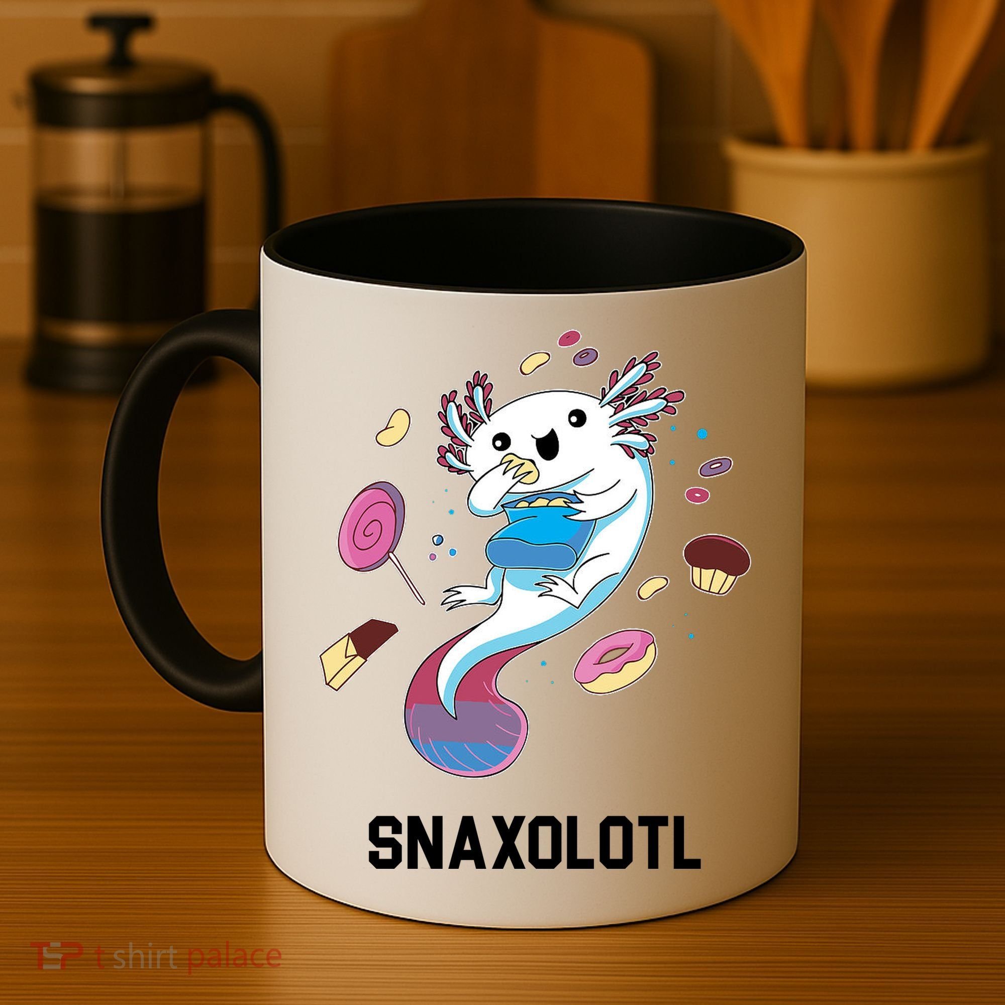 Snaxolotl Axolotl Donuts Cupcakes Candy Junk Food Coffee Mug