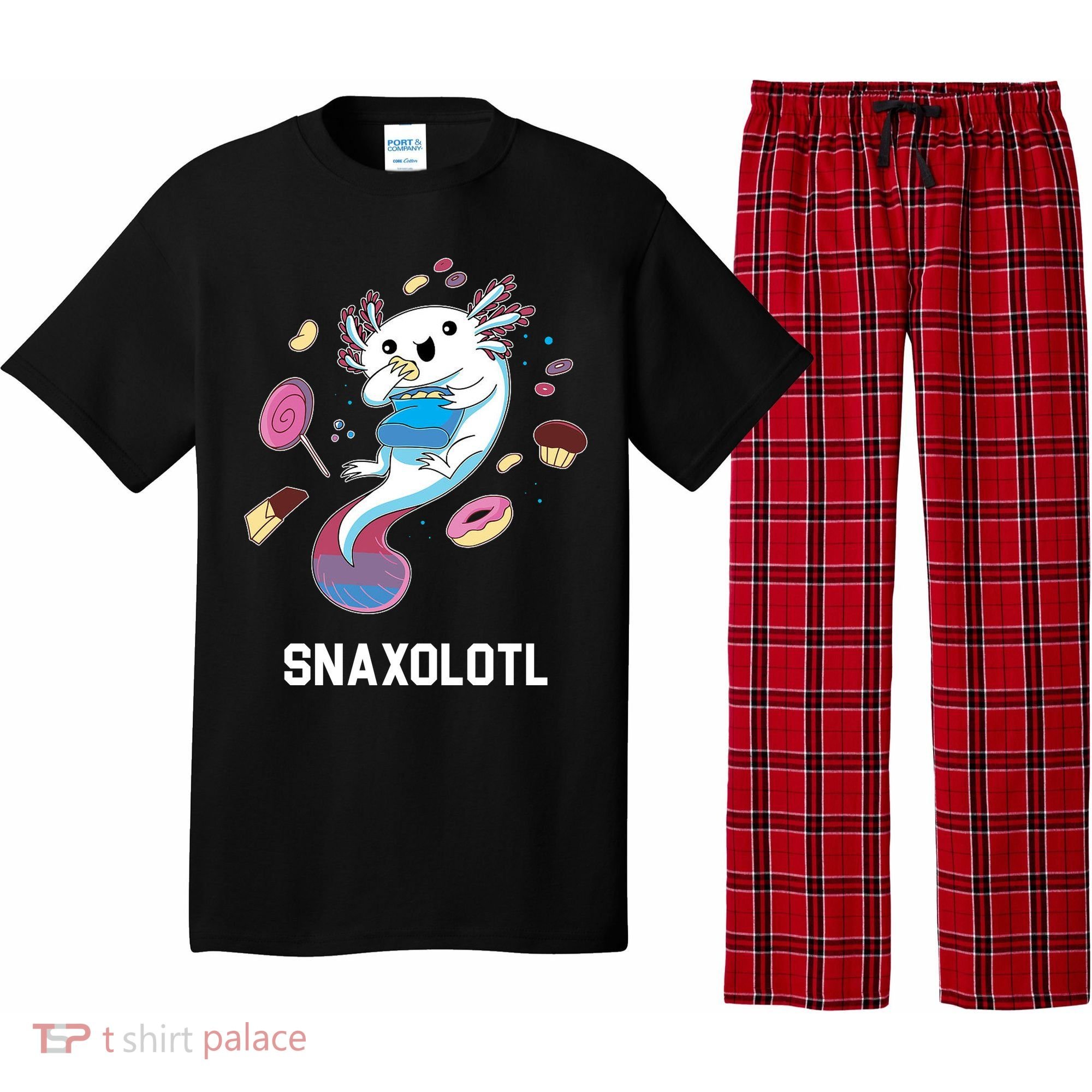 Snaxolotl Axolotl Donuts Cupcakes Candy Junk Food Pajama Set
