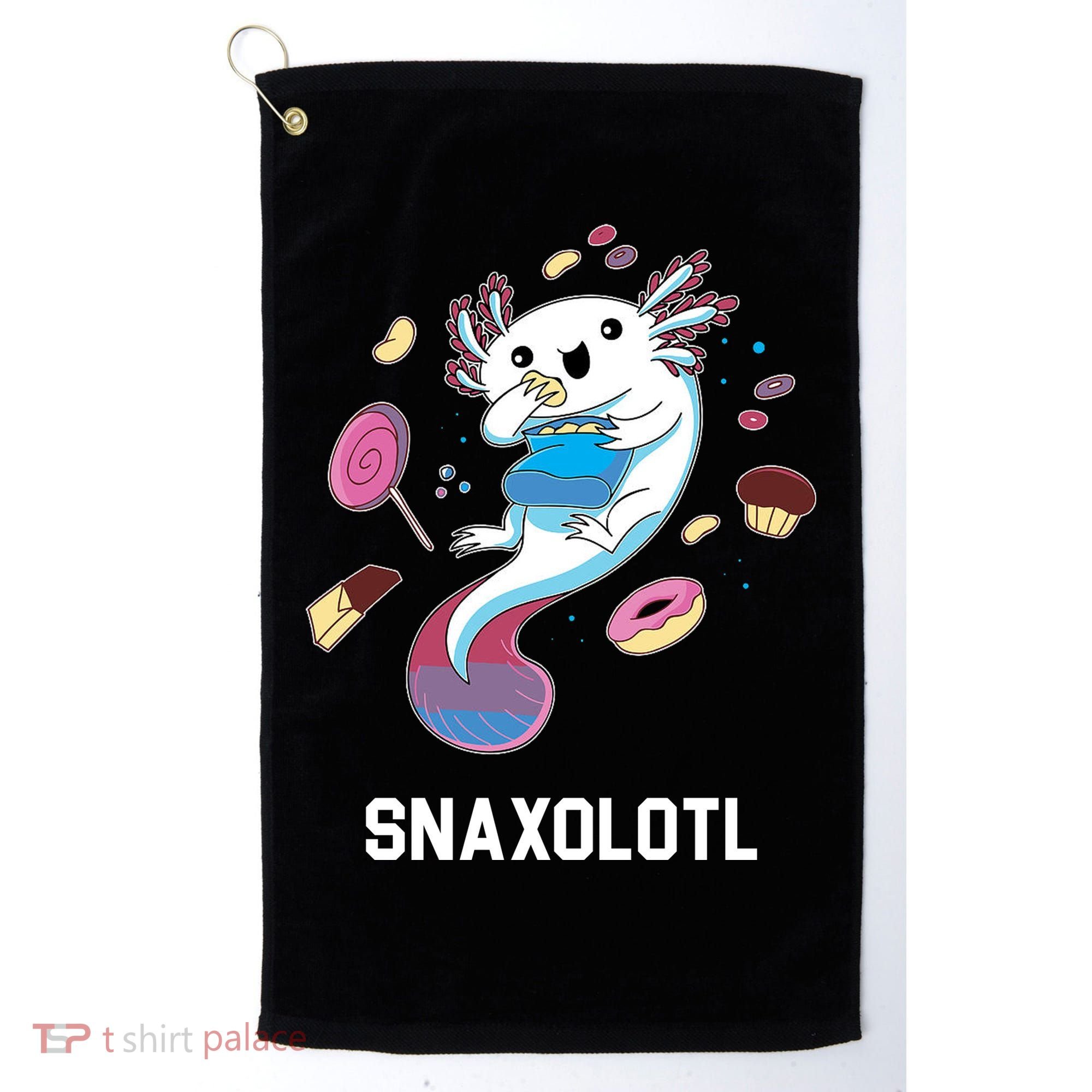 Snaxolotl Axolotl Donuts Cupcakes Candy Junk Food Golf Towel